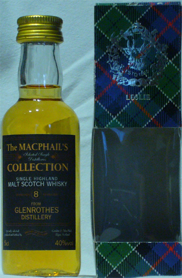 Single Highland Malt Scotch Whisky 8 Years Old from Glenrothes Distillery Gordon & Macphail